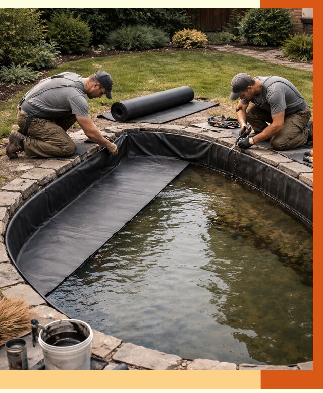 Гидроизоляция пруда в Кстово от 15276 руб. под ключ | ТепломастерКсв профессионально