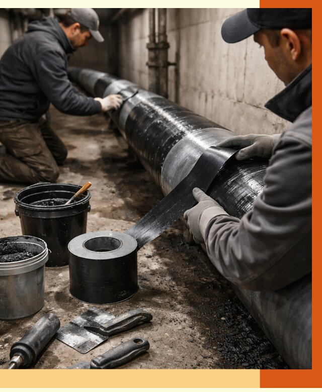 Гидроизоляция труб в Кстово от 2546 руб. — профессиональная герметизация | ТепломастерКсв