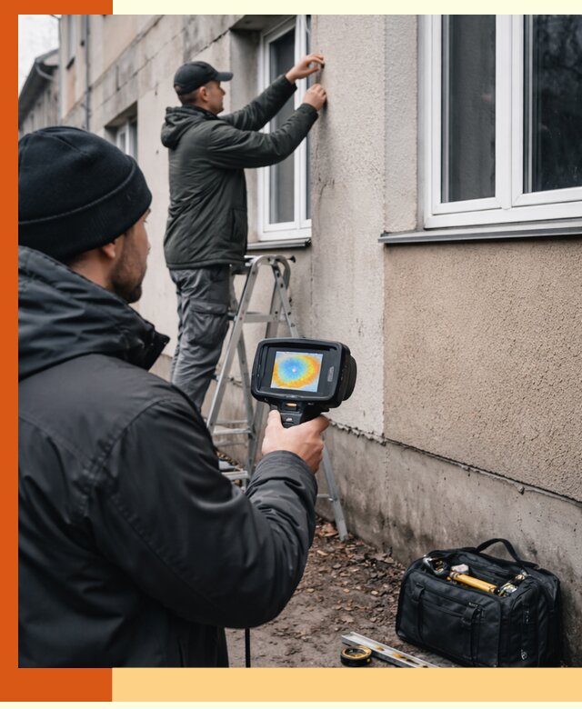 Тепловизионное обследование фасада в Кстово для выявления дефектов