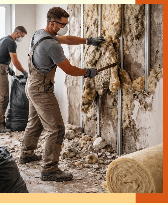 Демонтаж старого утеплителя в Кстово от 3564 руб. — работы под ключ | ТепломастерКсв