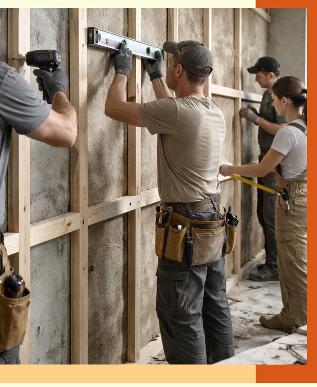 Монтаж обрешетки под утепление в Кстово от 1171 руб/м² | Заказать у ТепломастерКсв