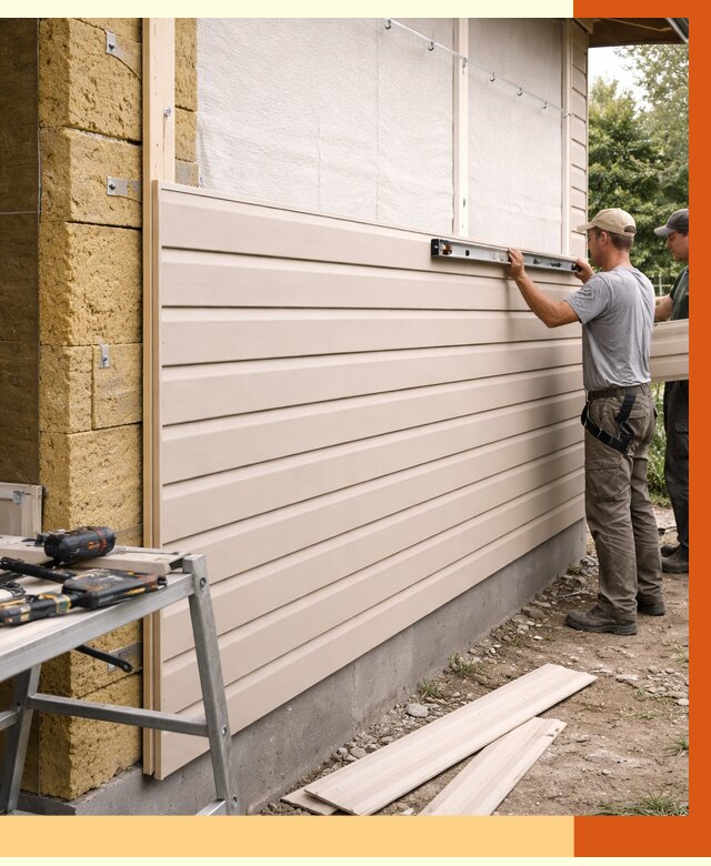 Монтаж сайдинга после утепления в Кстово от 1884 руб. — обшивка и облицовка | ТепломастерКсв